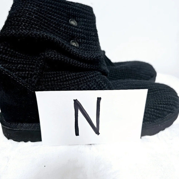 Ugg black Carly sweater tall boots 8 - Picture 6 of 16
